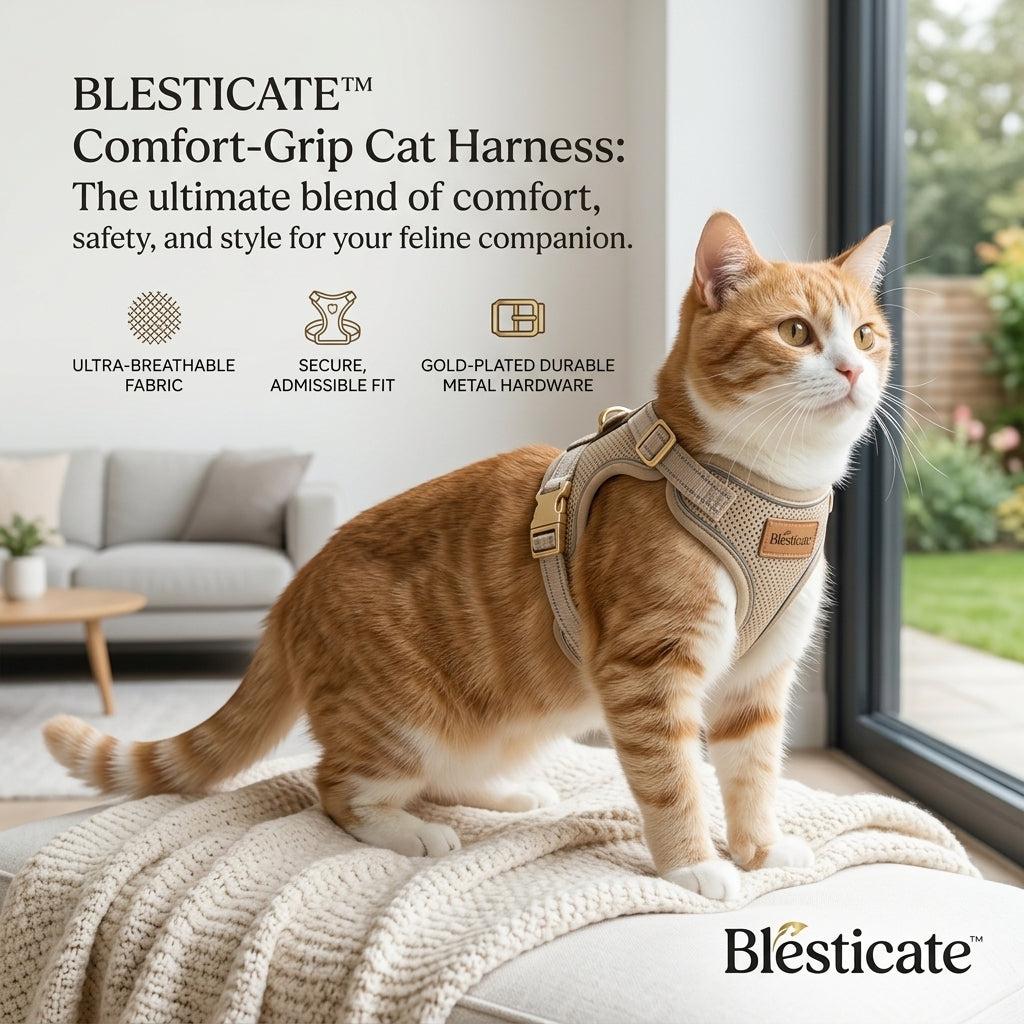 🐾 Blesticate™ Comfort-Grip Cat Harness
